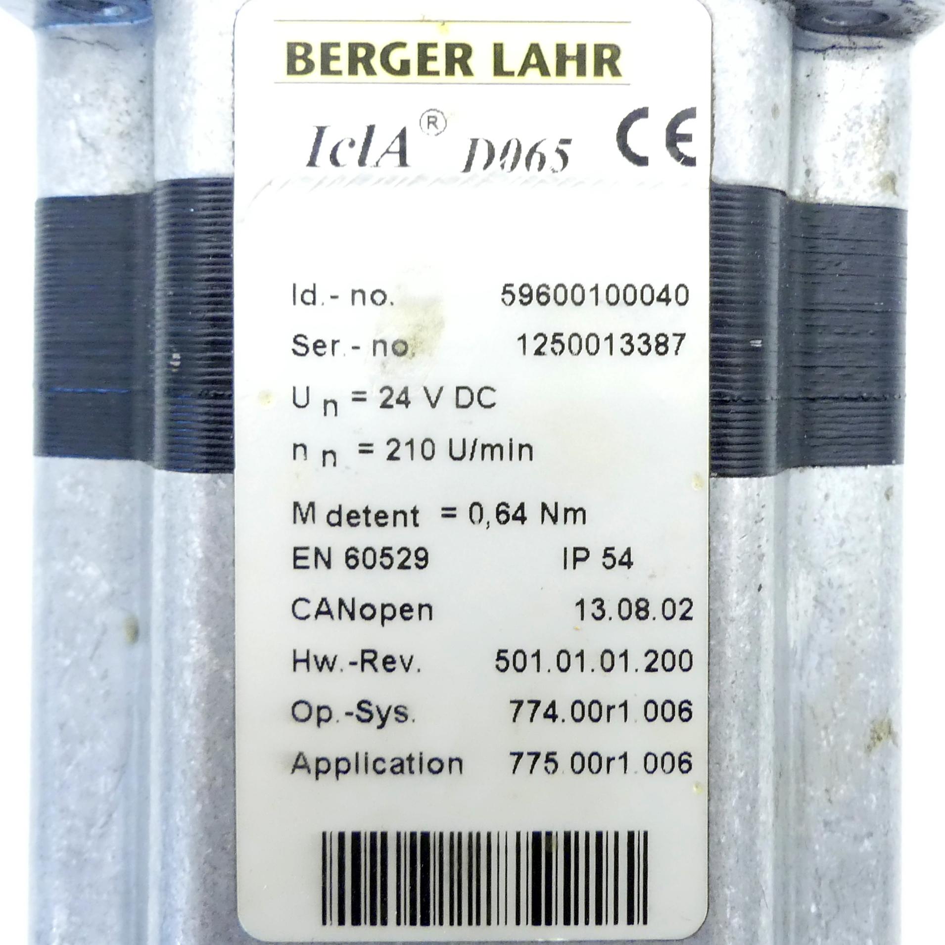 Produktfoto 2 von BERGER LAHR Elektromotor IcLa D065