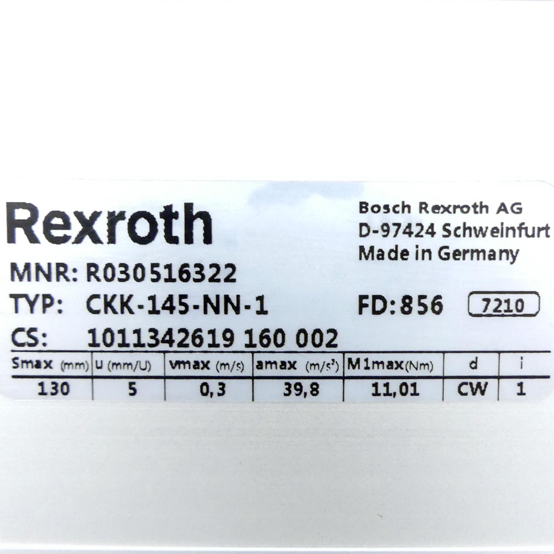 Produktfoto 2 von REXROTH Linearmodul CKK-145-NN-1