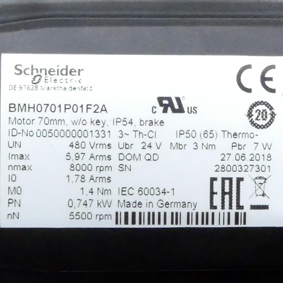 Produktfoto 2 von SCHNEIDER ELECTRIC Servomotor BMH0701P01F2A