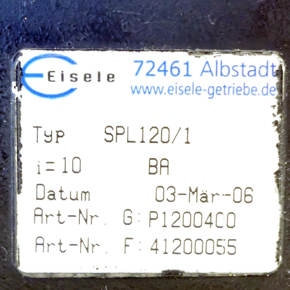 Produktfoto 2 von EISELE Getriebemotor SPL120/1