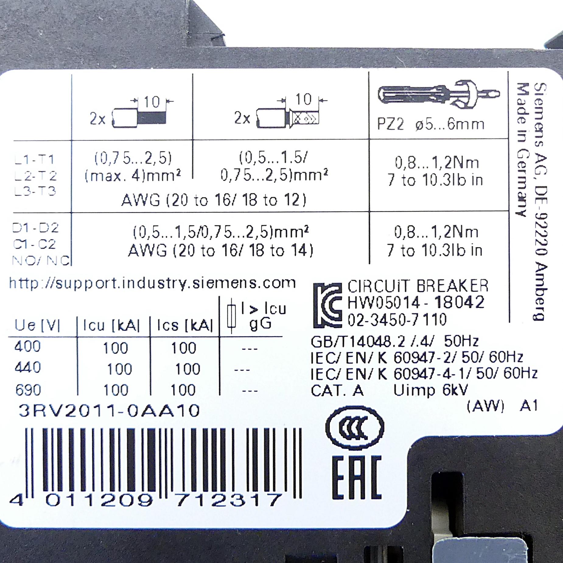 Produktfoto 2 von SIEMENS Leistungsschalter