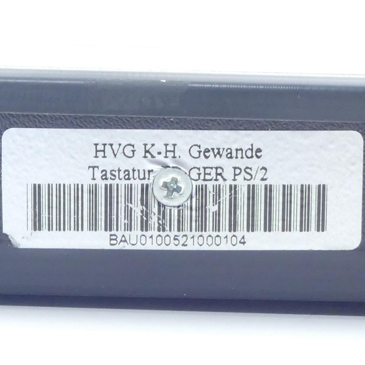 Produktfoto 2 von BAUMANN AUTOMATION Tastatur HVG K-G