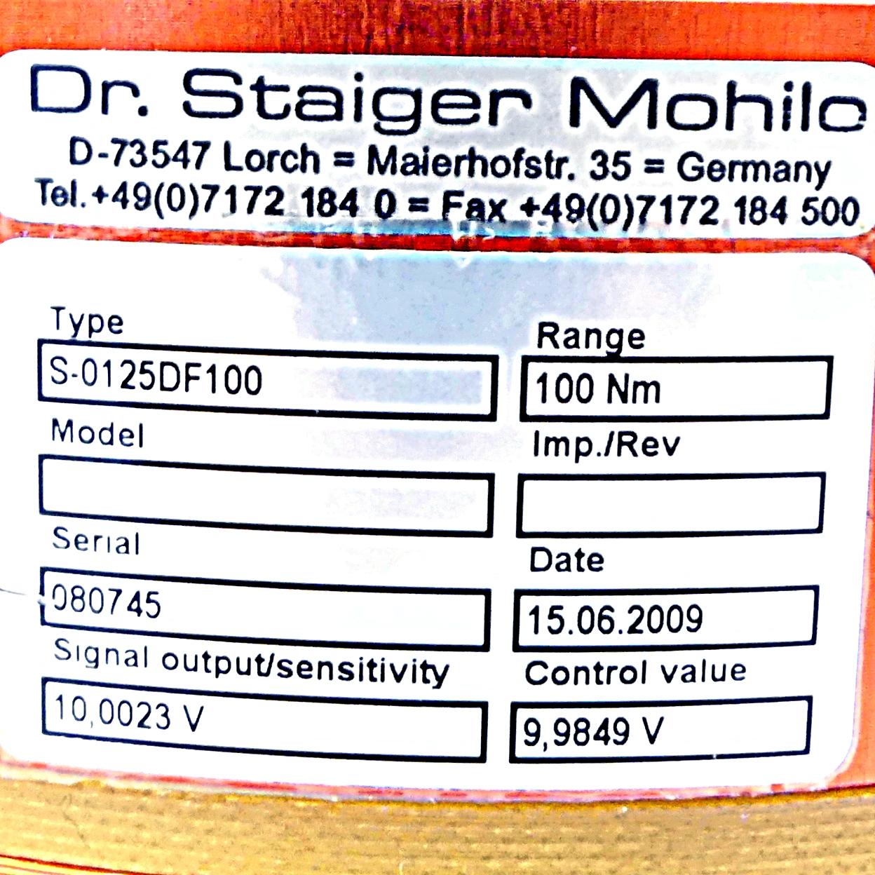 Produktfoto 2 von DR. STAIGER MOHILO Drehmomentsensor - Messflansch