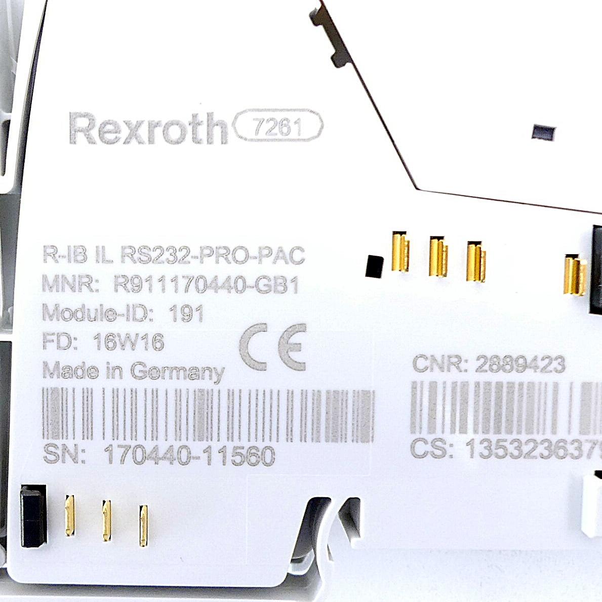 Produktfoto 2 von REXROTH Serielle Einheit R-IB IL RS232-PRO-PAC