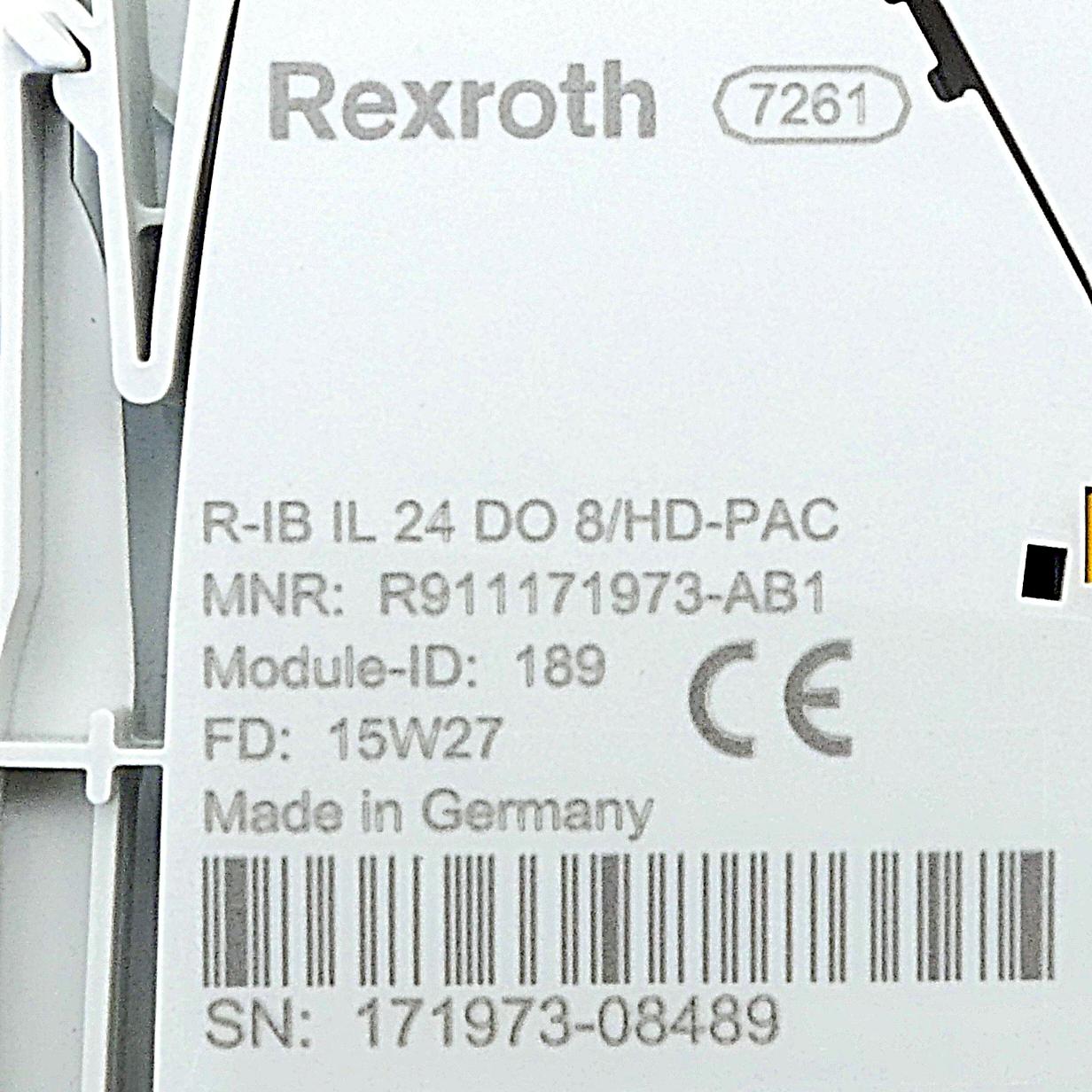 Produktfoto 2 von REXROTH Digitale Ausgabeklemme R-IB IL 24 DO 8/HD-PAC