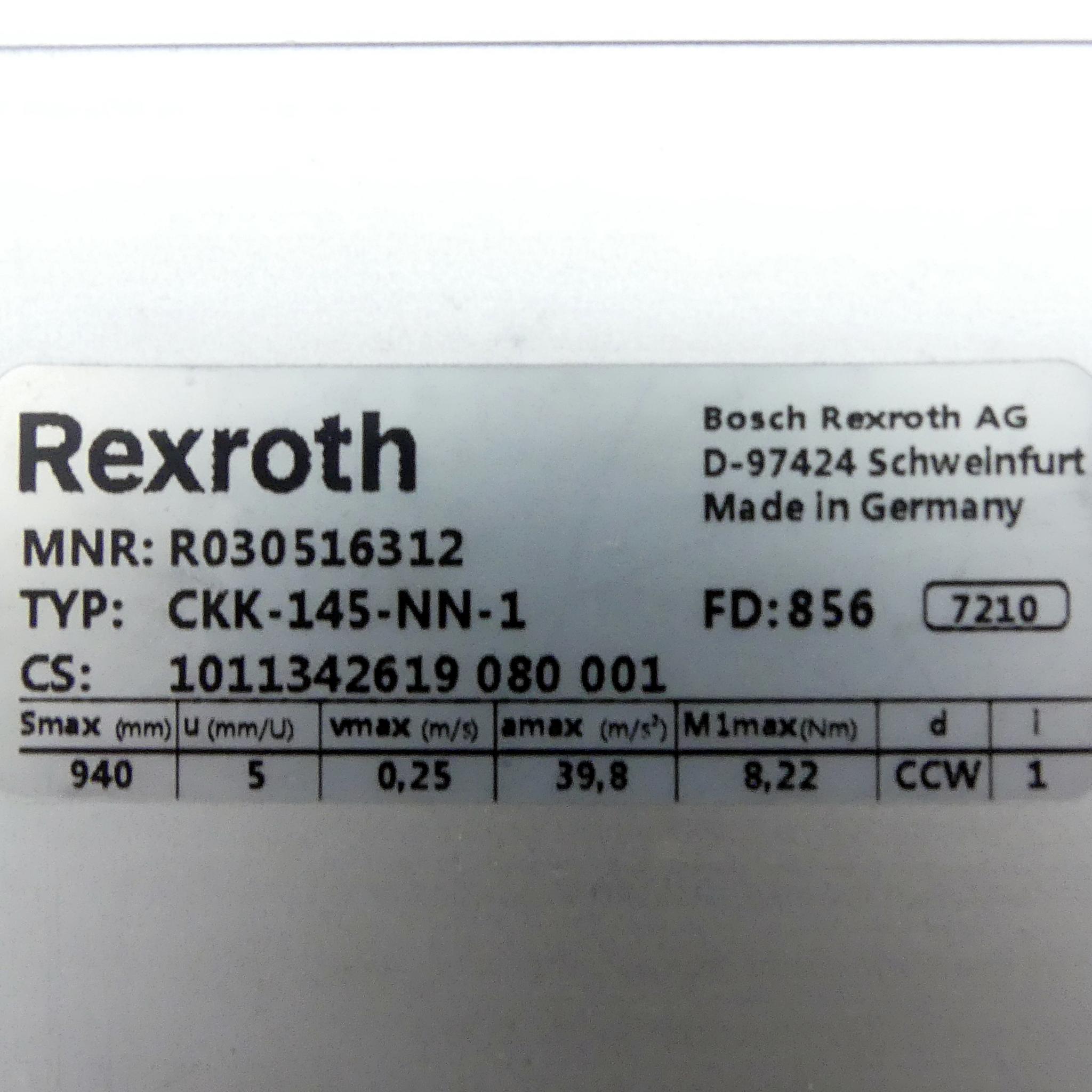 Produktfoto 2 von REXROTH Linearmodul CKK-145-NN-1