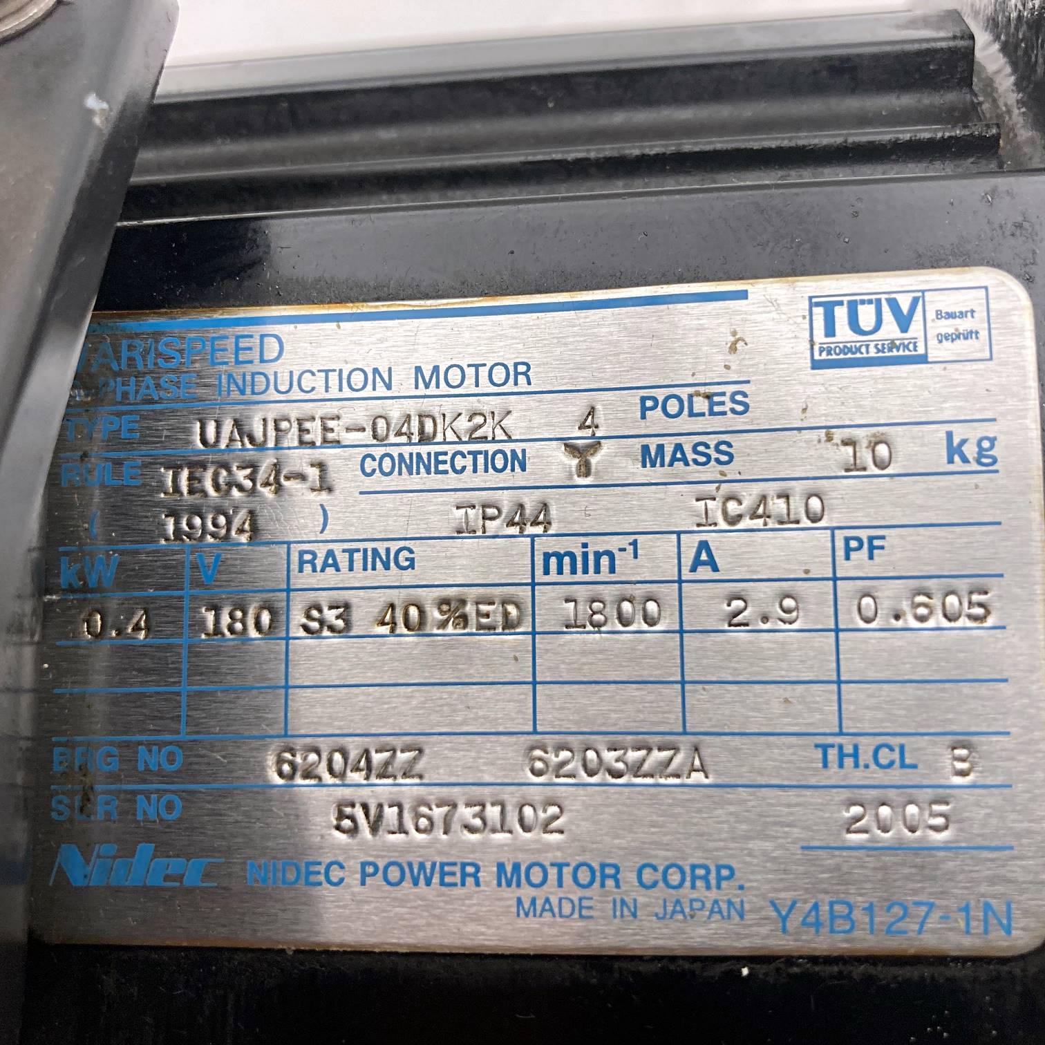 Produktfoto 2 von NIDEC 3 Phase Induktion Motor