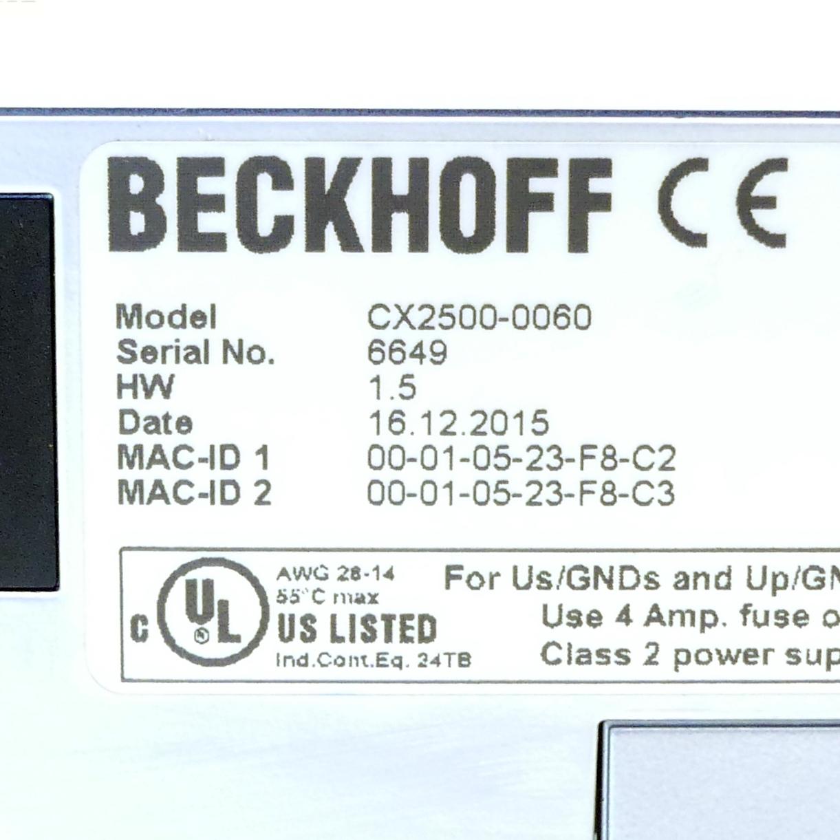 Produktfoto 2 von BECKHOFF Ethernetmodul