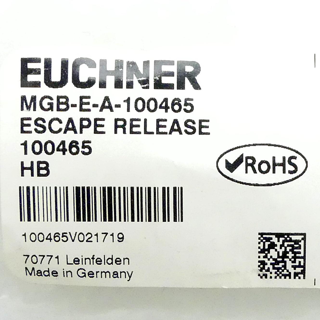 Produktfoto 2 von EUCHNER Fluchtentriegelung MGB-E-A-100465