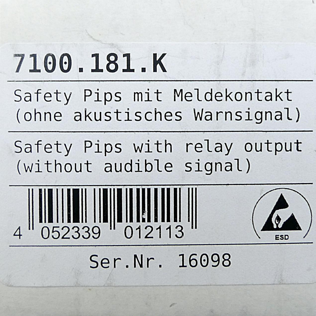 Produktfoto 2 von WOLFGANG WARMBIER Safety Pips K mit Meldekontakt