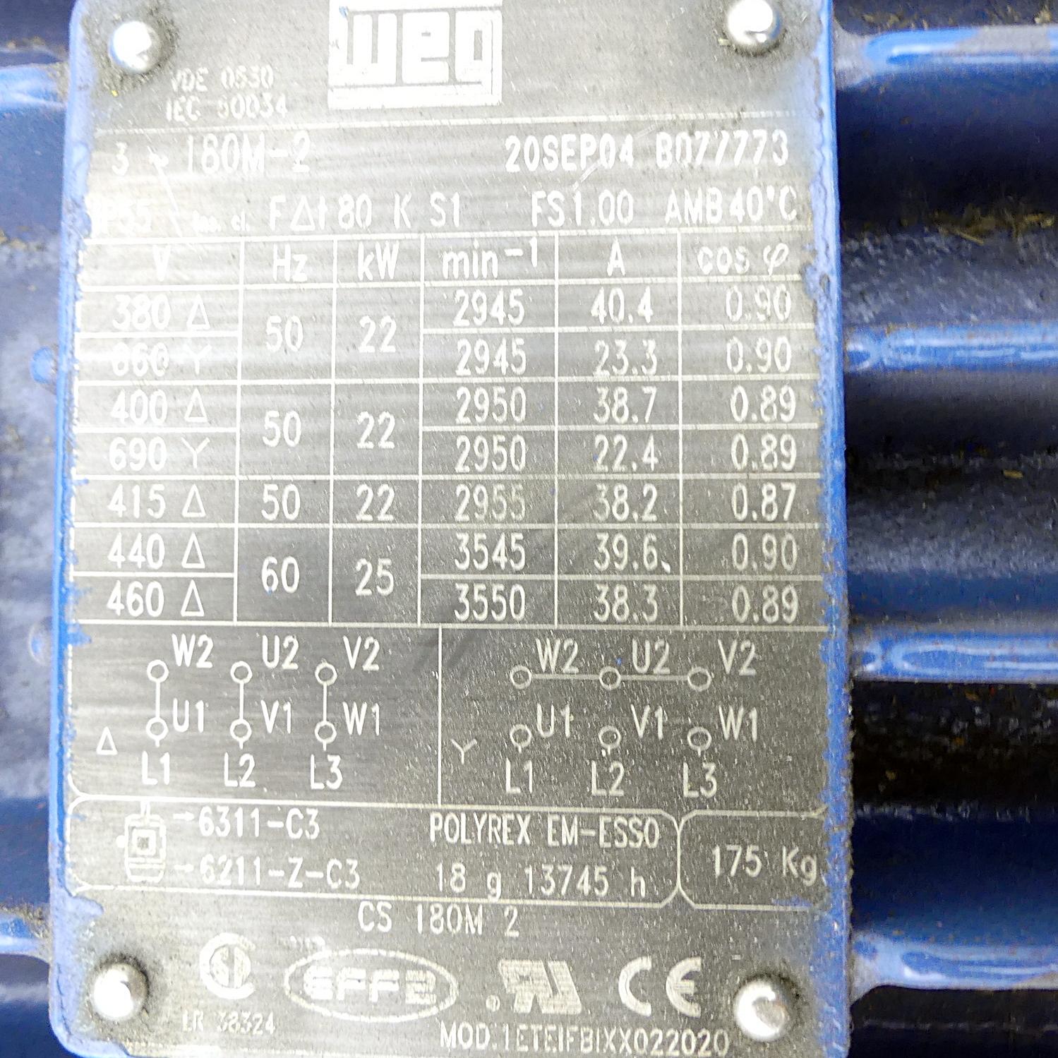 Produktfoto 2 von WEG Elektromotor 3~180M-2