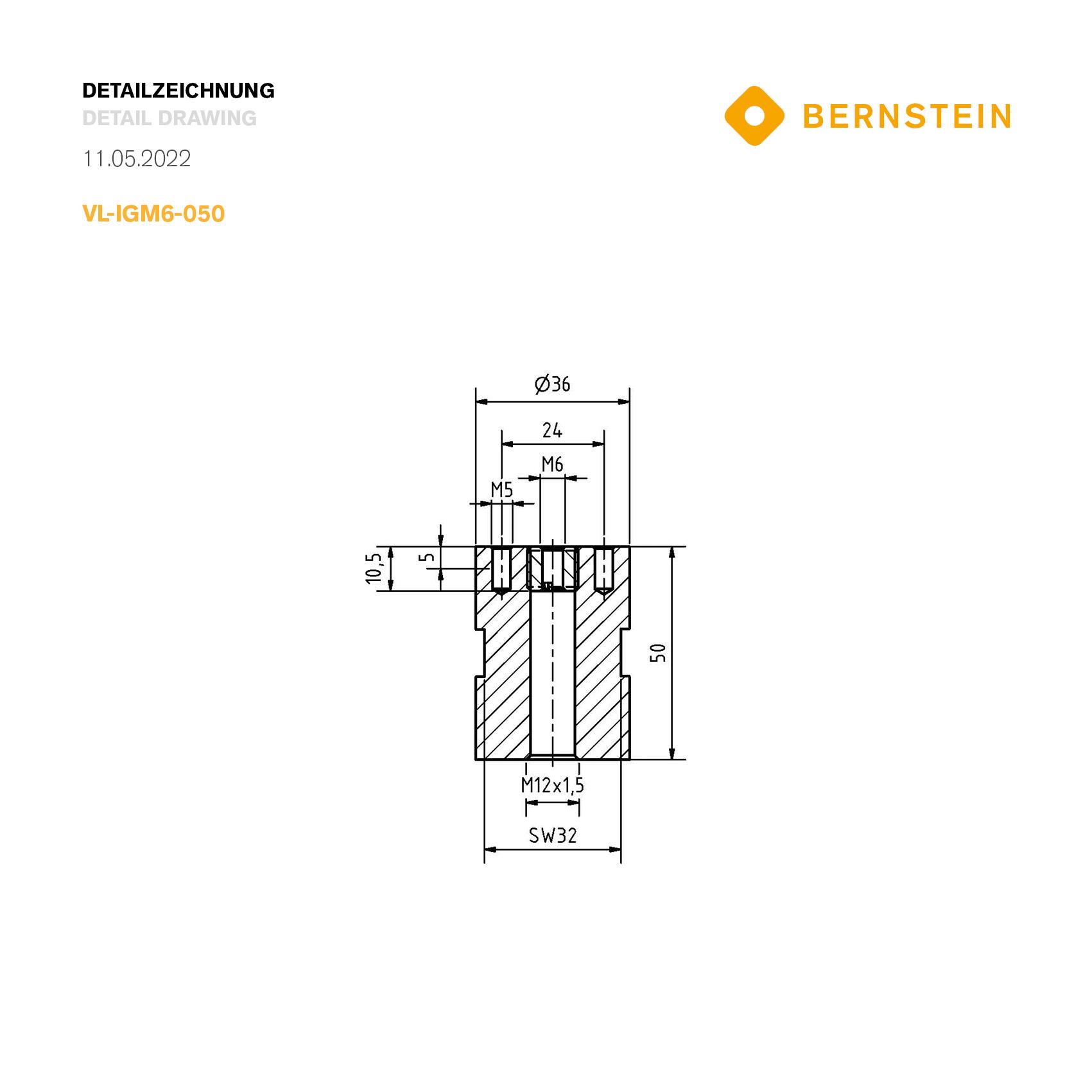 Produktfoto 4 von Verlängerung 50 mm Innengewinde M6