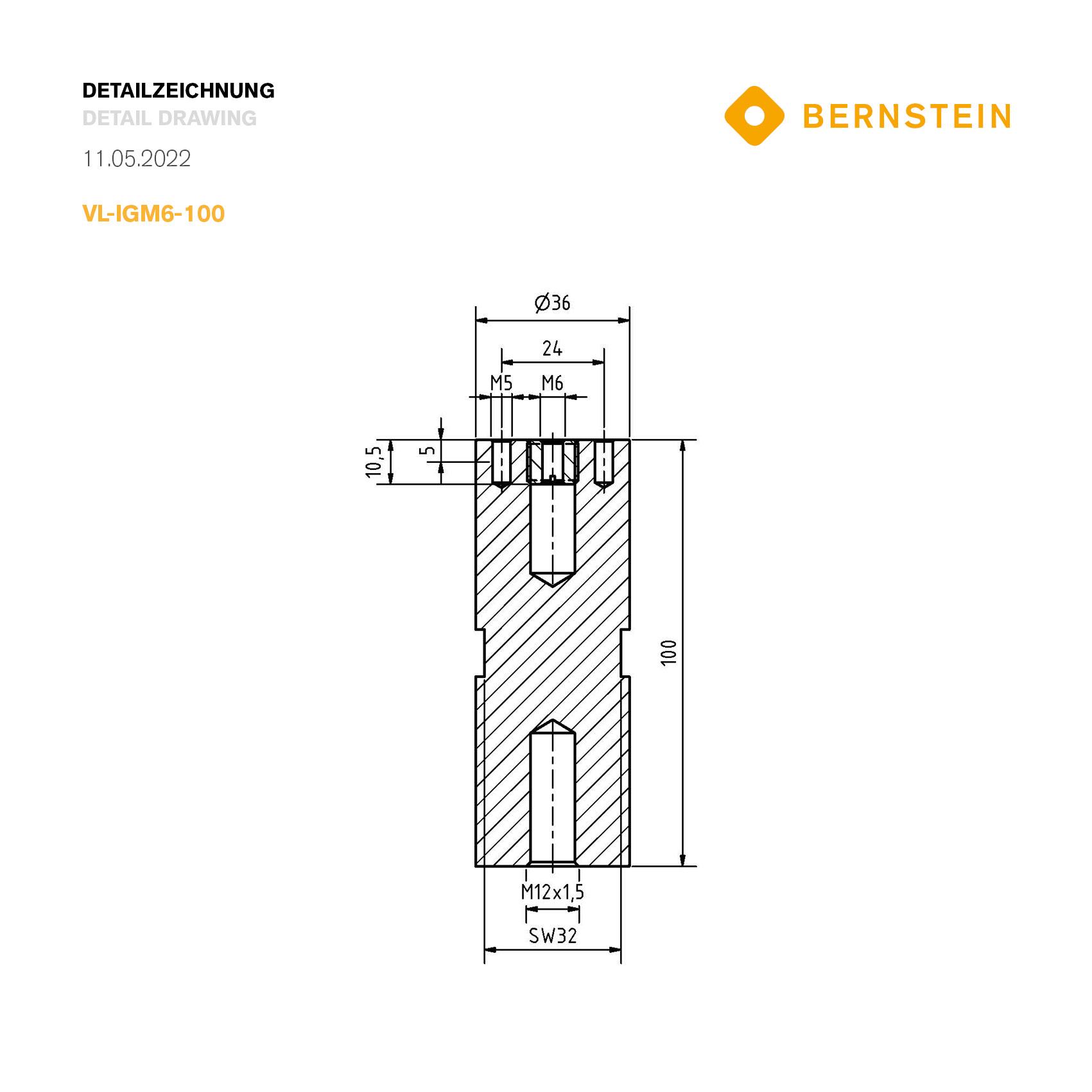 Produktfoto 4 von Verlängerung 100 mm Innengewinde M6