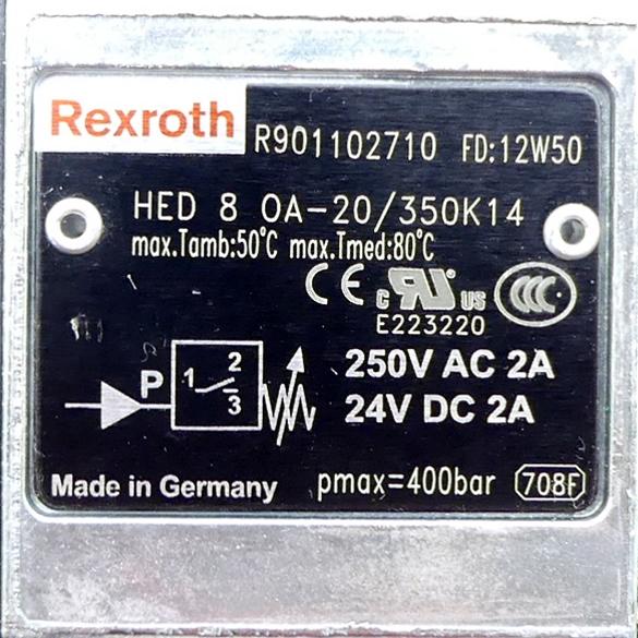 Produktfoto 2 von REXROTH Druckschalter HED 8 OA-20/350K14