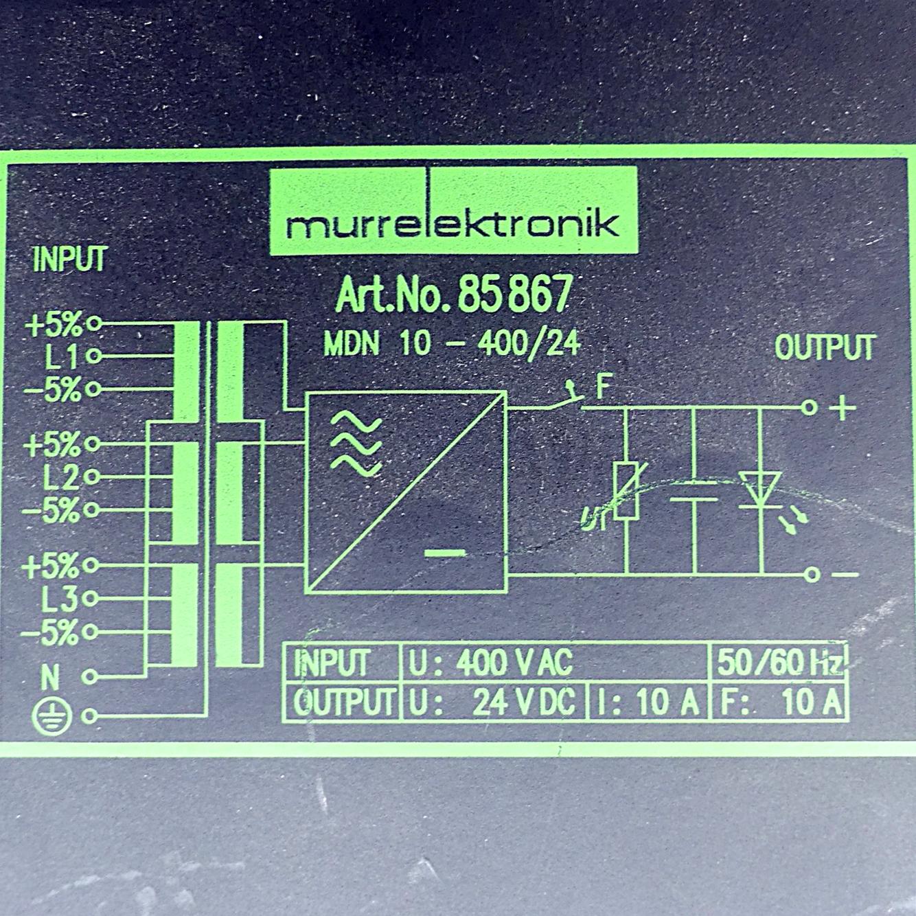 Produktfoto 2 von MURRELEKTRONIK Netzteil MDN 10-400/24