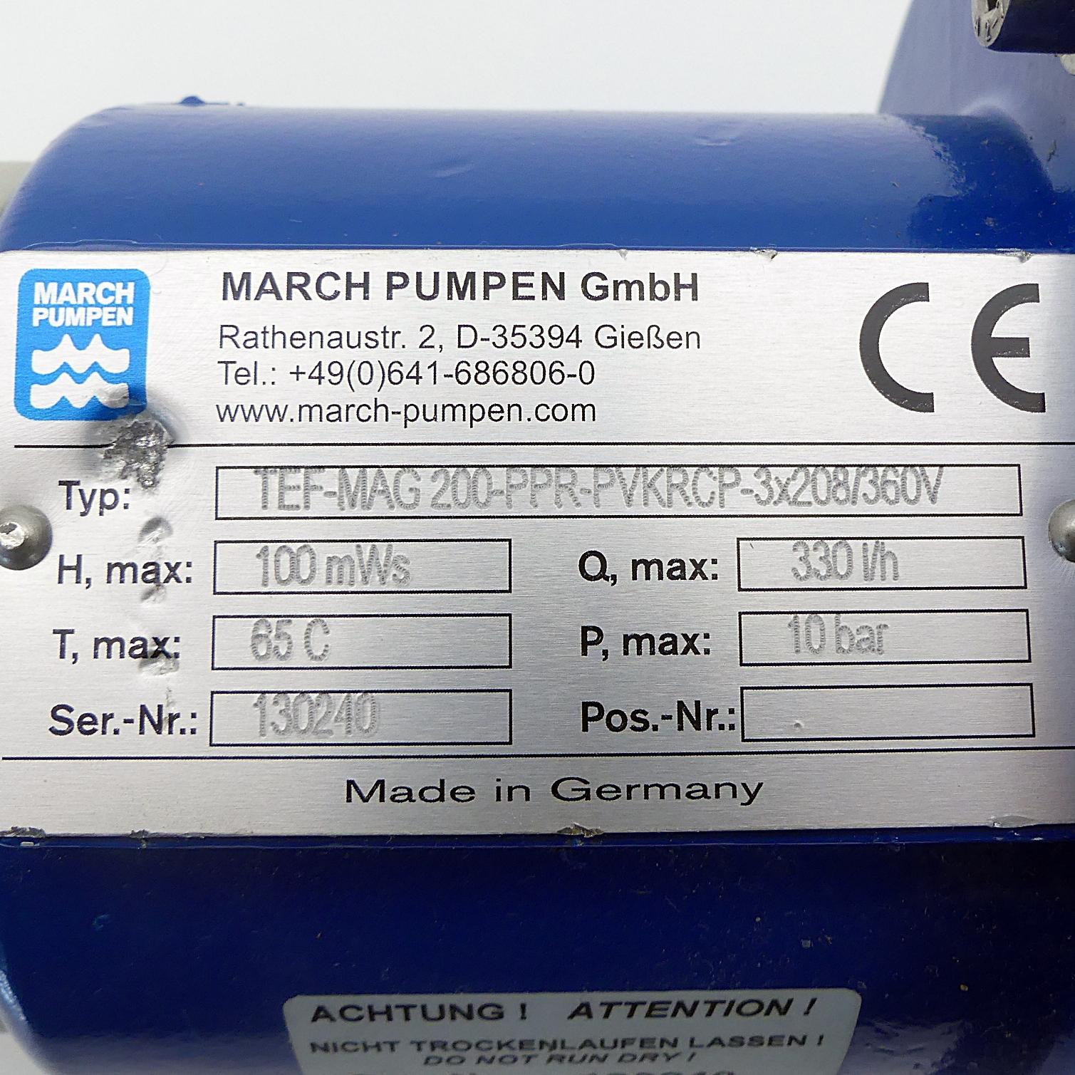 Produktfoto 2 von MARCH PUMPEN Zahnradpumpe