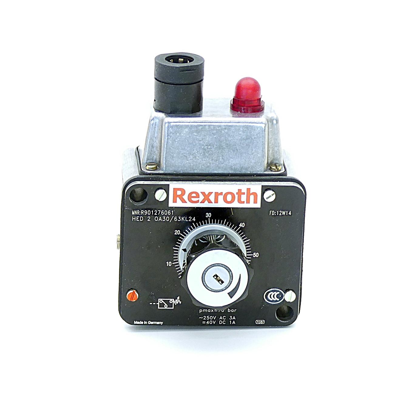 Produktfoto 6 von REXROTH Druckschalter mit konstantem Schaltdruckdifferenzial HED 2 0A3X/63KL24