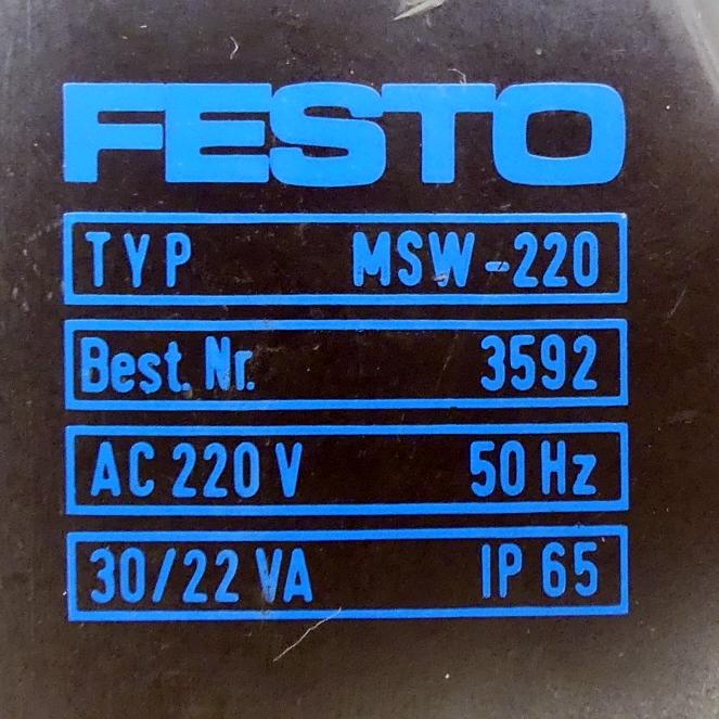 Produktfoto 2 von FESTO Magnetspule MSW-220