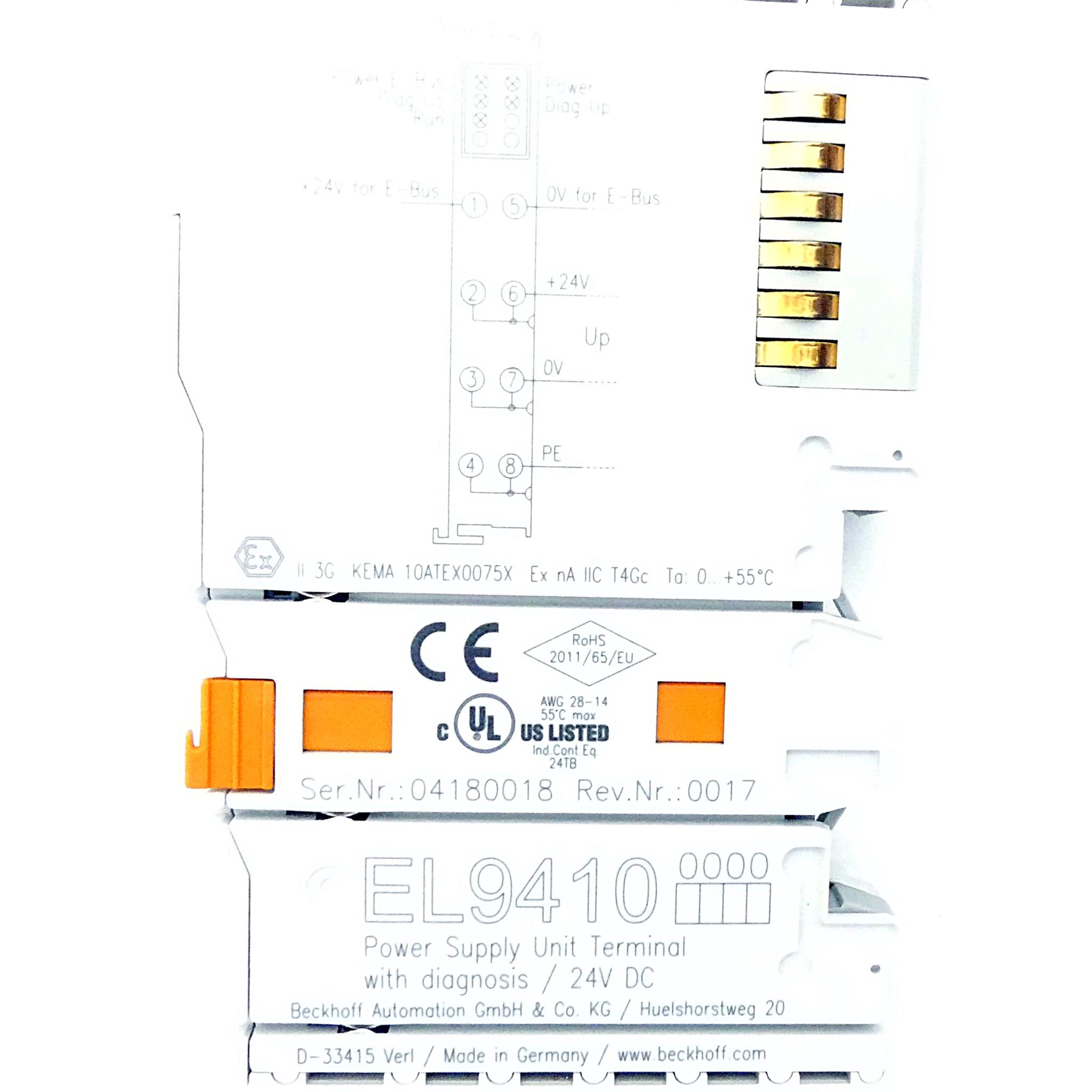 Produktfoto 2 von BECKHOFF Netzteilklemme