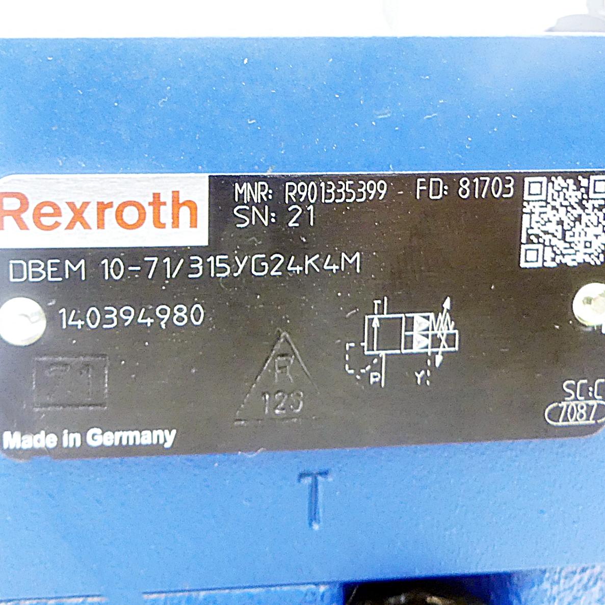 Produktfoto 2 von REXROTH Hydraulisches Proportionalventil