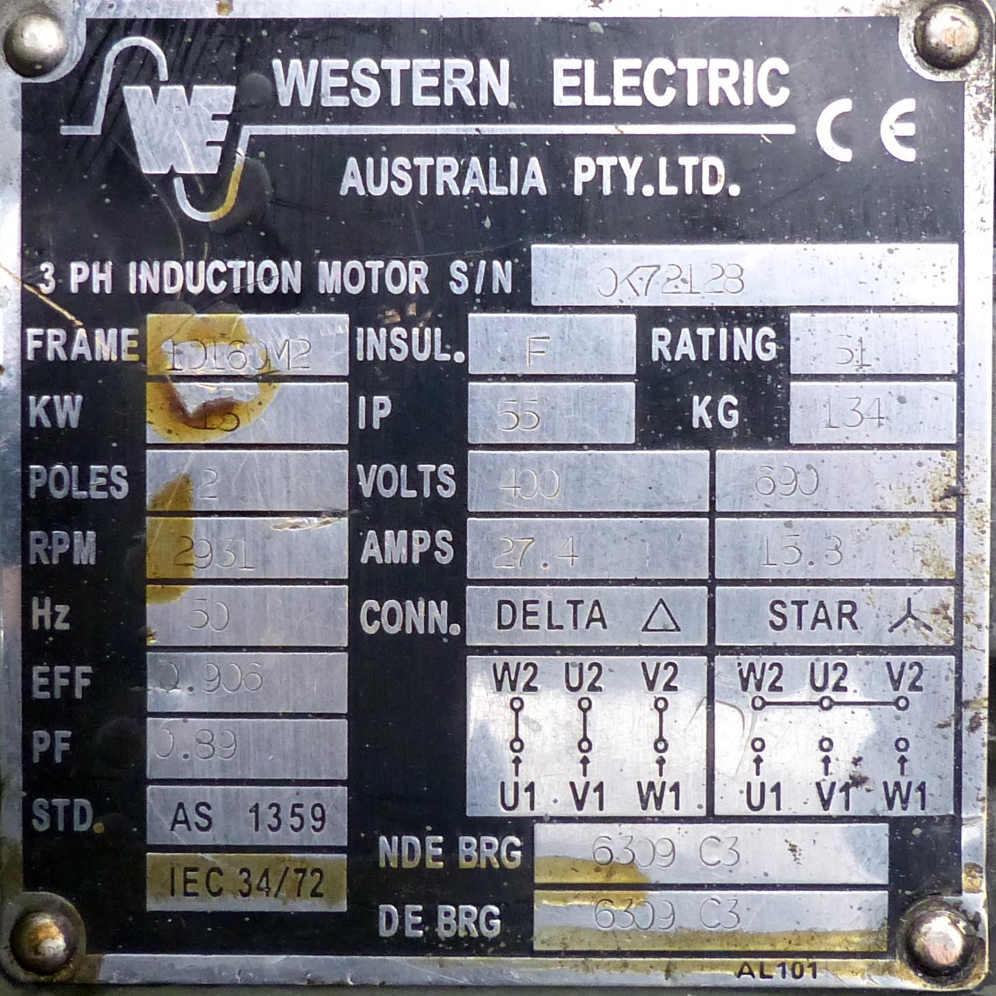 Produktfoto 2 von WESTERN ELECTRIC Drehstrommotor