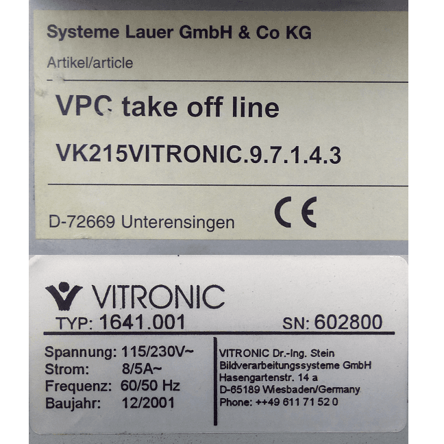 Produktfoto 2 von VITRONIC Bedienpanel 1641.001