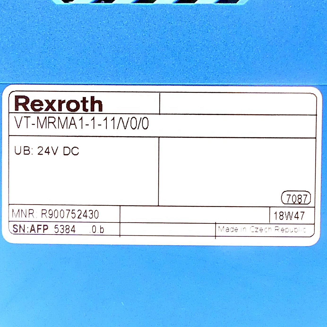 Produktfoto 2 von REXROTH Analoges Verstärkermodul VT-MRMA1-1-11/V0/0