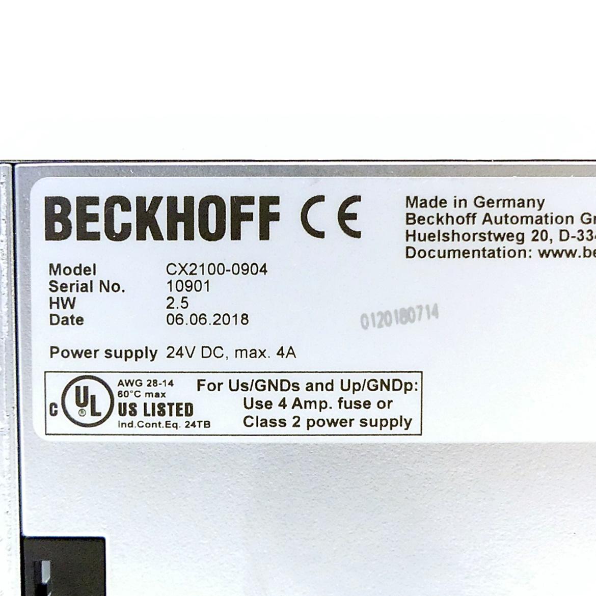 Produktfoto 2 von BECKHOFF Netzteil mit integrierter USV