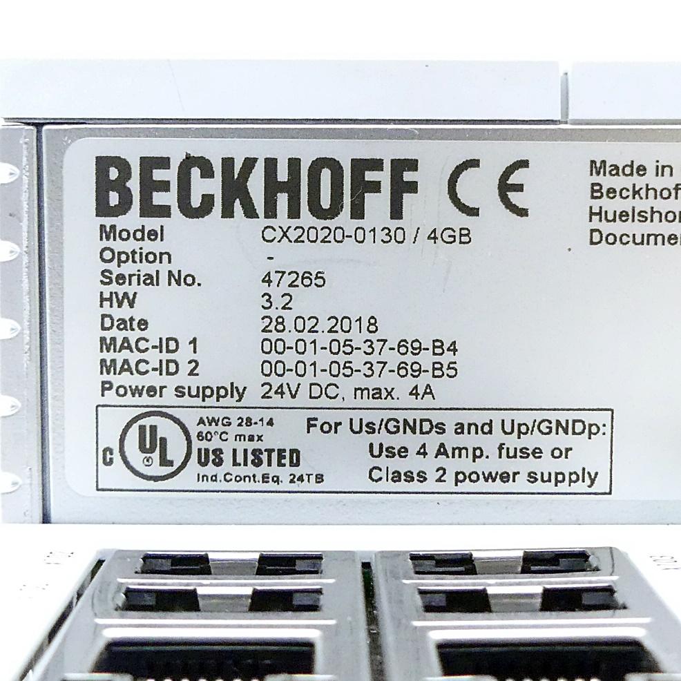 Produktfoto 2 von BECKHOFF CPU-Grundmodul CX2020