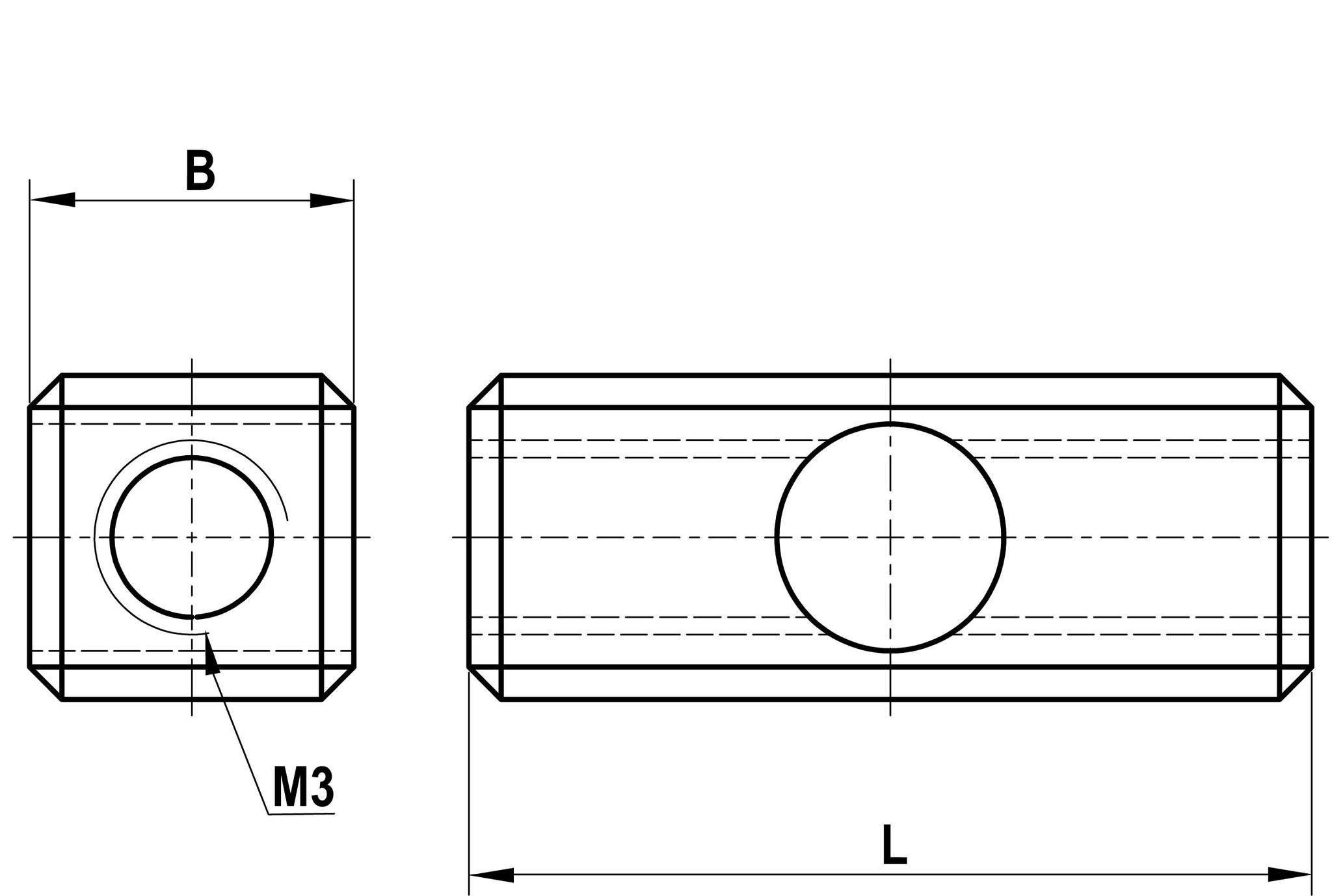 Produktfoto 1 von M3 Titanwürfel XXT 180°, einfach, L 13 mm, für Zeiss Anwendungen