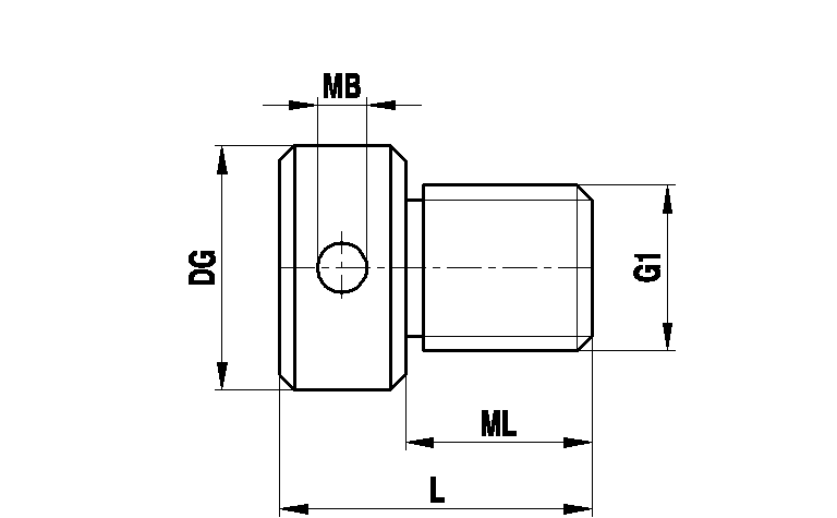 M5 Gewindemessstift, rostfreier Stahl, L 16 mm , G1 M4, für Zeiss Anwendungen