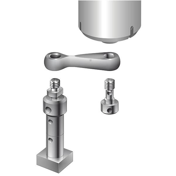 M4 würfelförmiger Offset-Tastereinsatz zur Werkzeugmessung, Hartmetall, L 32 mm