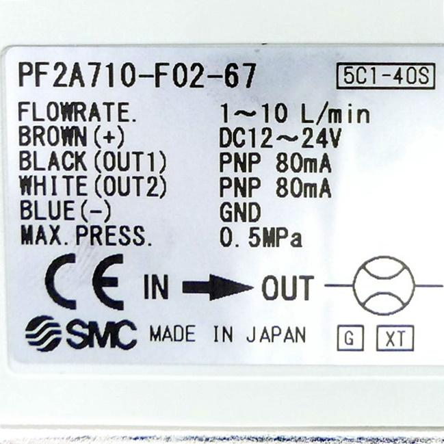 Produktfoto 2 von SMC Digitaler Durchflussschalter PF2A710-F02-67