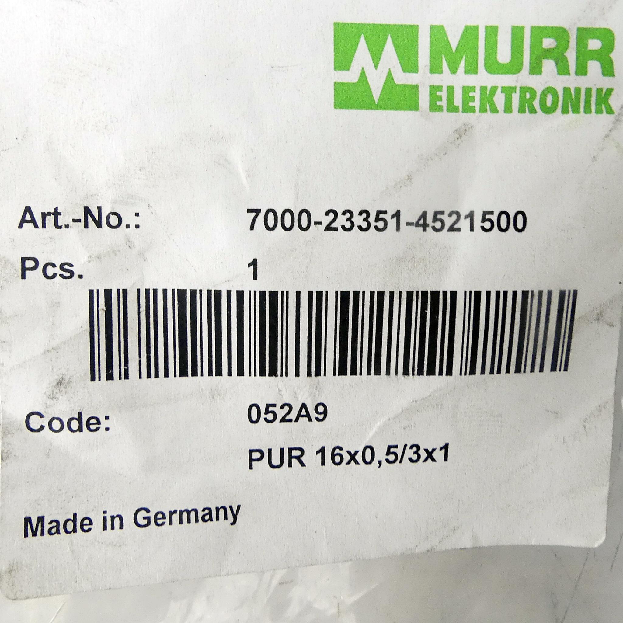 Produktfoto 6 von MURRELEKTRONIK Profibus Kabel M23 Bu. 90° freies Ltg-ende