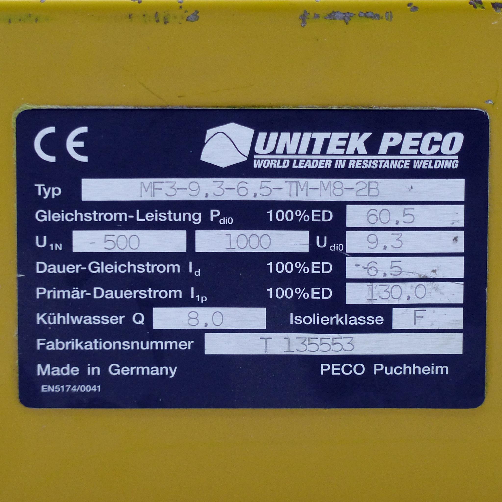 Produktfoto 2 von UNITEK PECO MF-Transformator-Gleichrichtereinheit