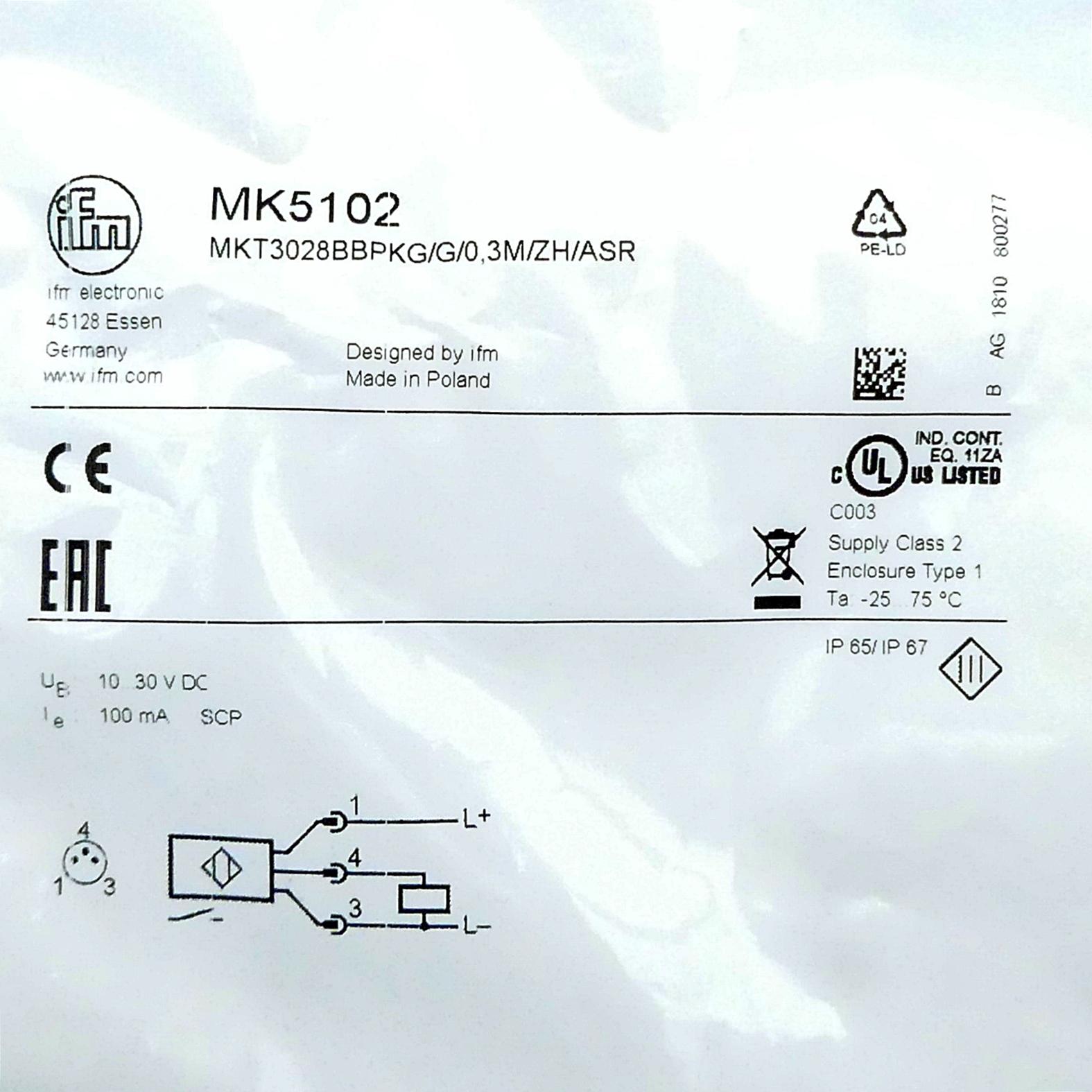 Produktfoto 2 von IFM T-Nut-Zylindersensor MK5102