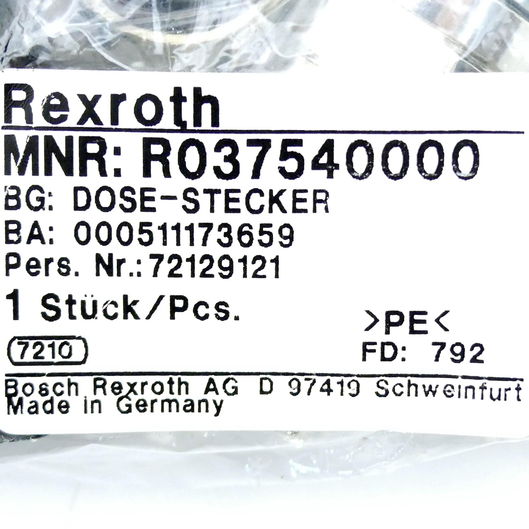 Produktfoto 2 von REXROTH Stecker-Dose-Kombination