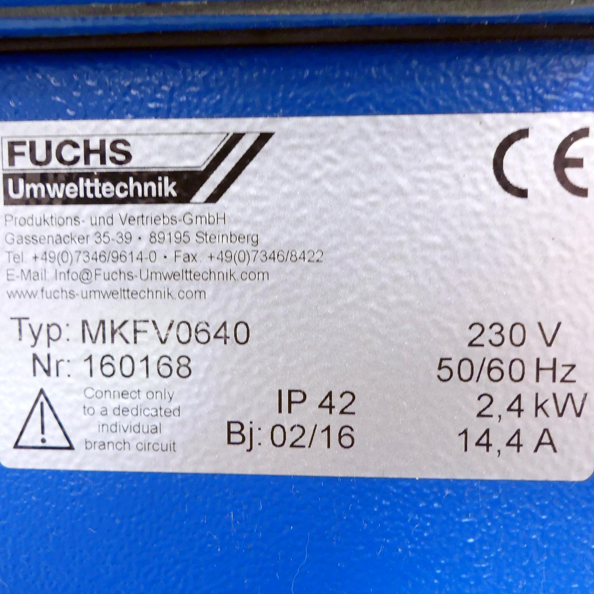 Produktfoto 2 von FUCHS UMWELTTECHNIK Filtergeräte