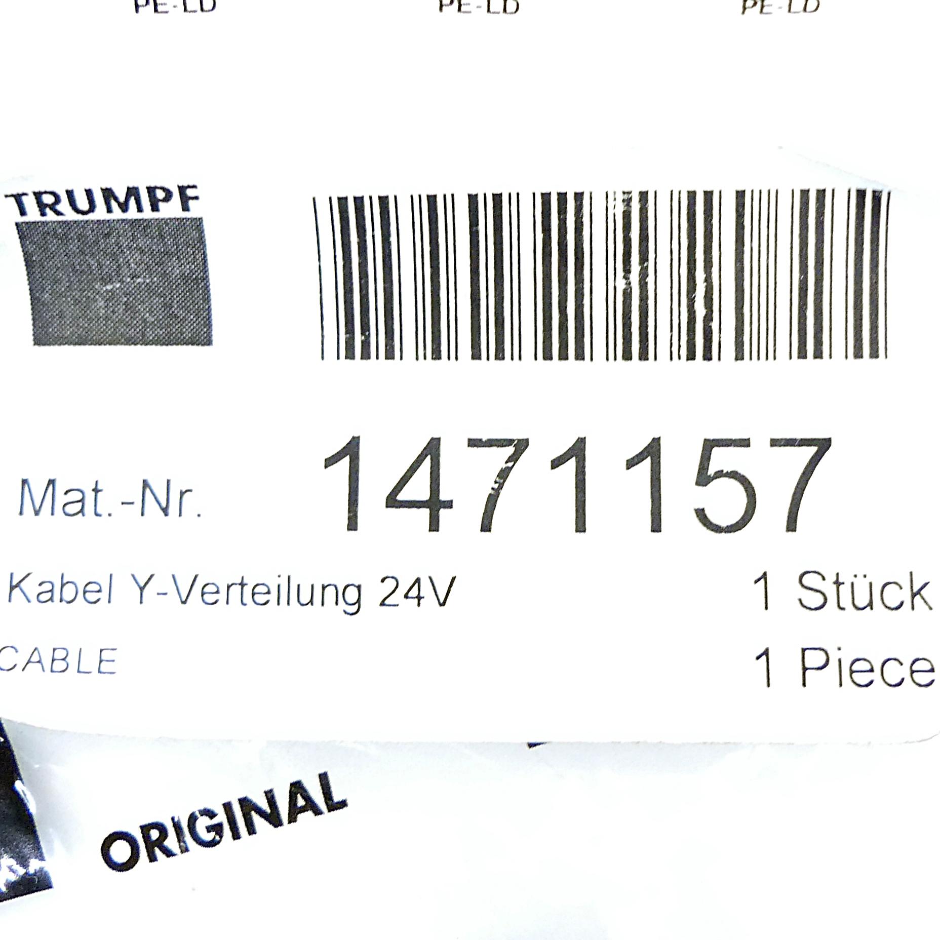 Produktfoto 2 von TRUMPF Kabel Y-Verteilung 24V