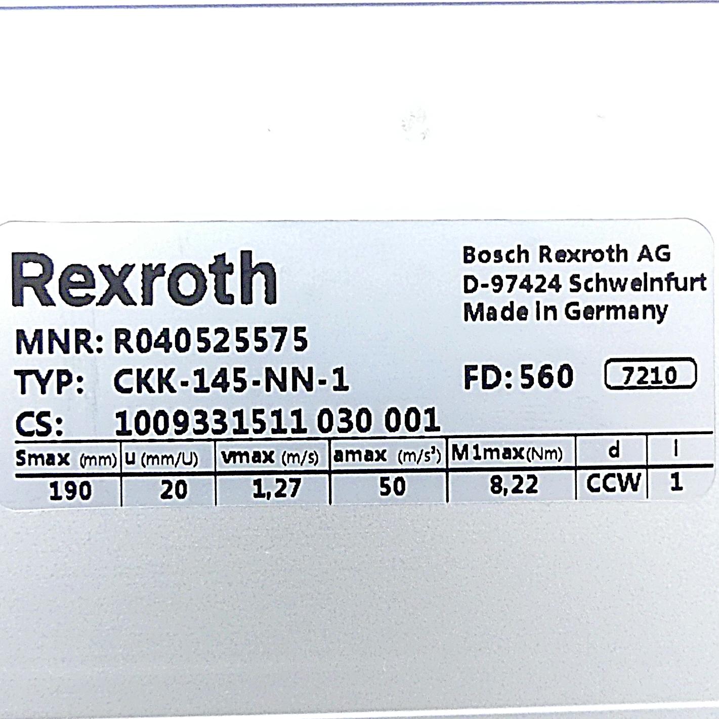 Produktfoto 2 von REXROTH Linear Modul CKK-145-NN-1