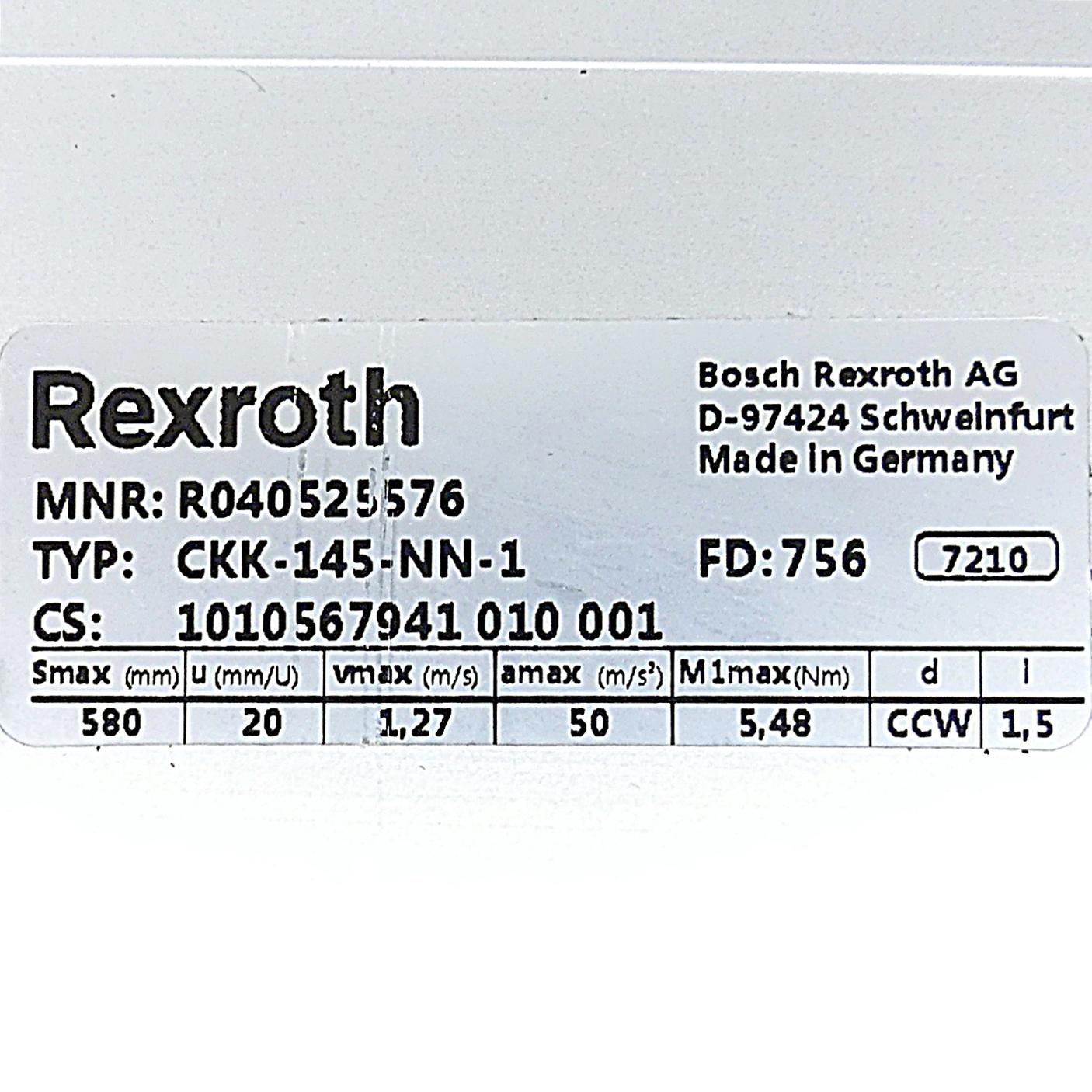 Produktfoto 2 von REXROTH Linear Modul CKK-145-NN-1