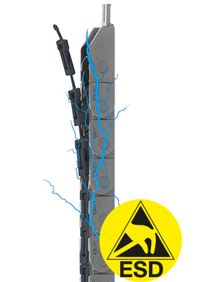 Produktfoto 1 von ESD-Energiekettenserie 07 | im Außenradius aufreißbar | Innenhöhe: 10,3 mm