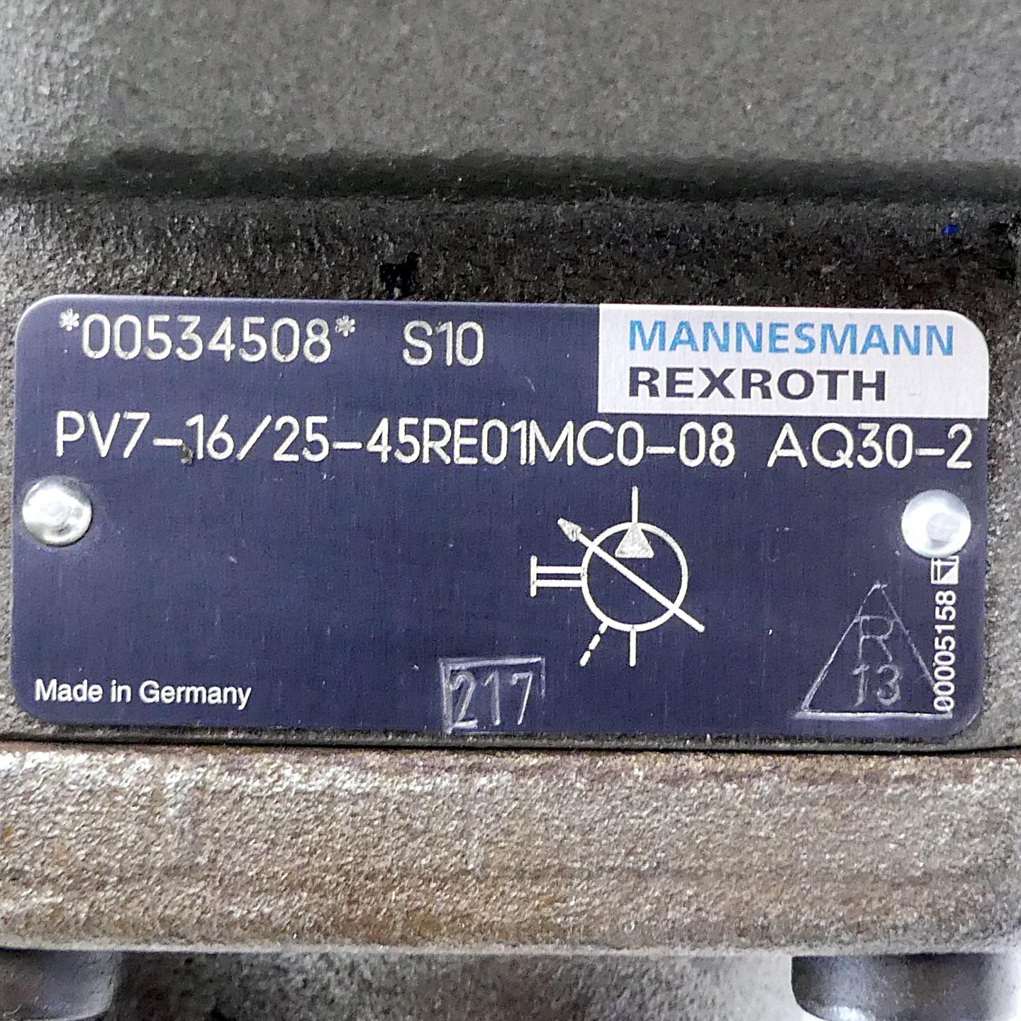 Produktfoto 2 von REXROTH Flügelzellenpumpe 00534508