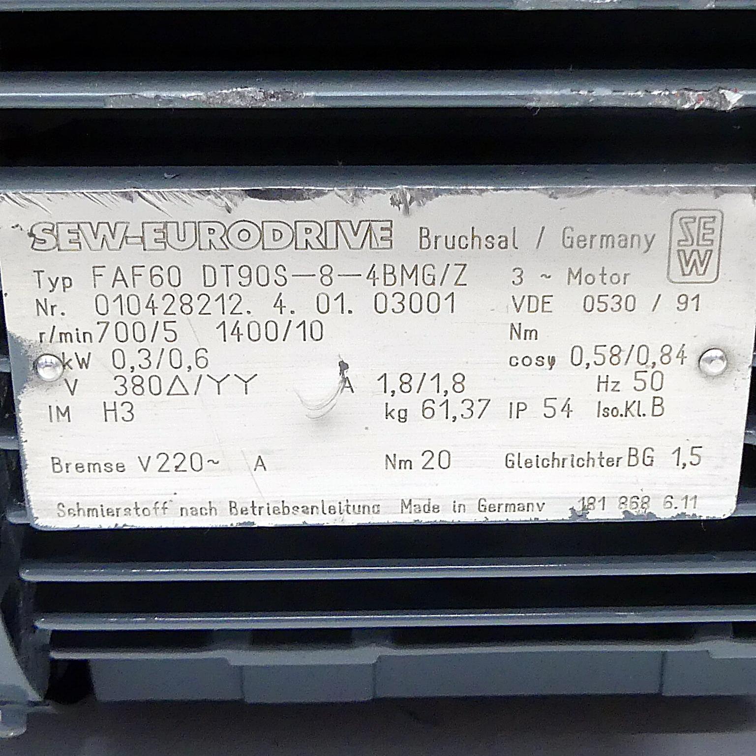 Produktfoto 2 von SEW-EURODRIVE Flachgetriebemotor