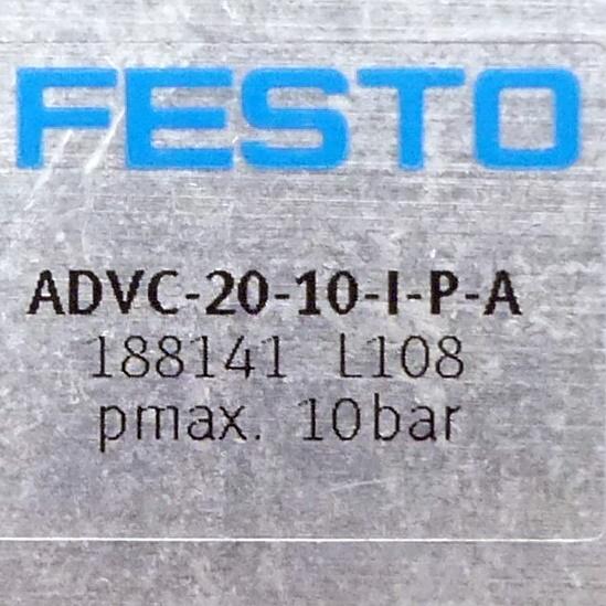 Produktfoto 2 von FESTO Kurzhubzylinder ADVC-20-10-I-P-A