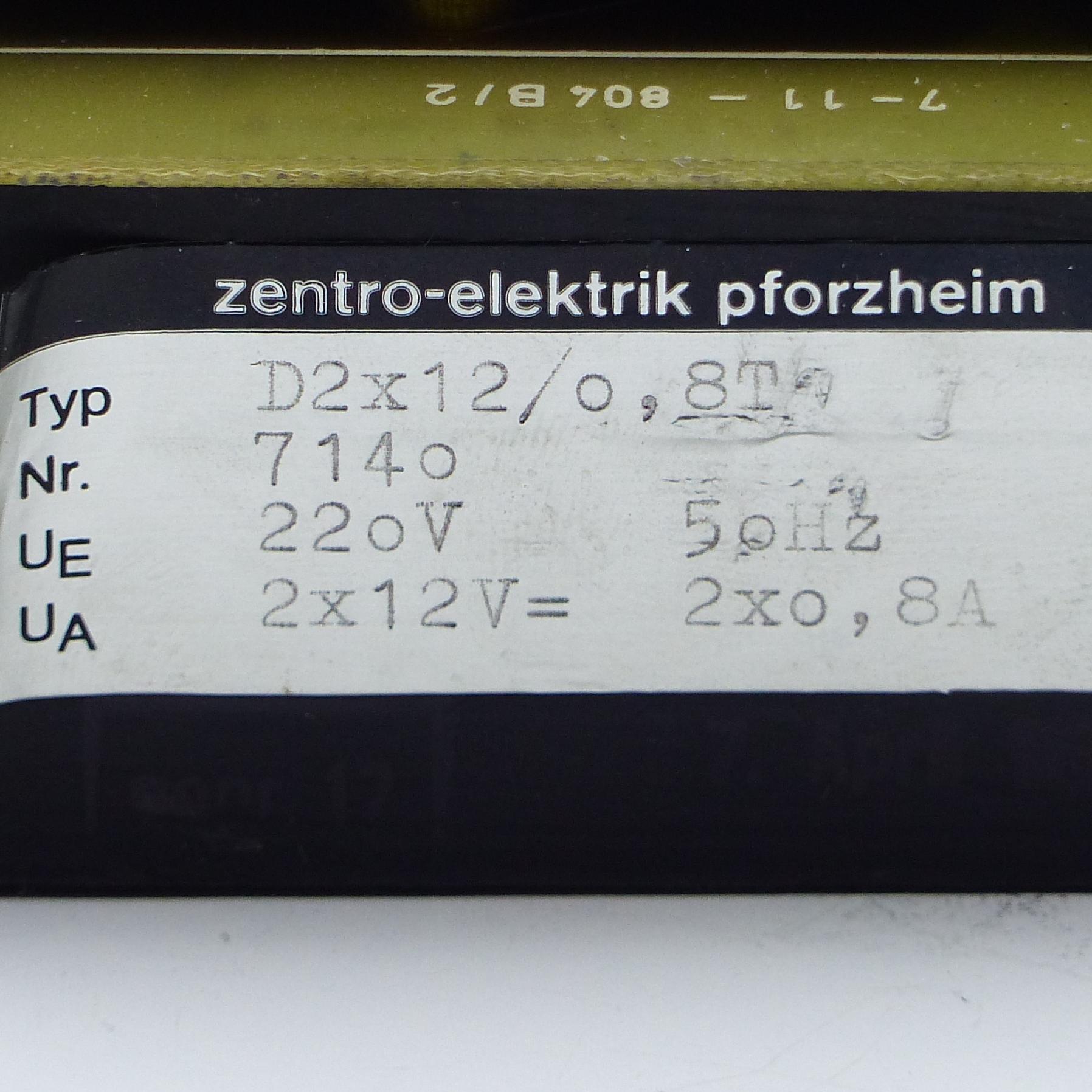 Produktfoto 2 von ZENTRO-ELEKTRIK Netzgerät D2x12/0,8T