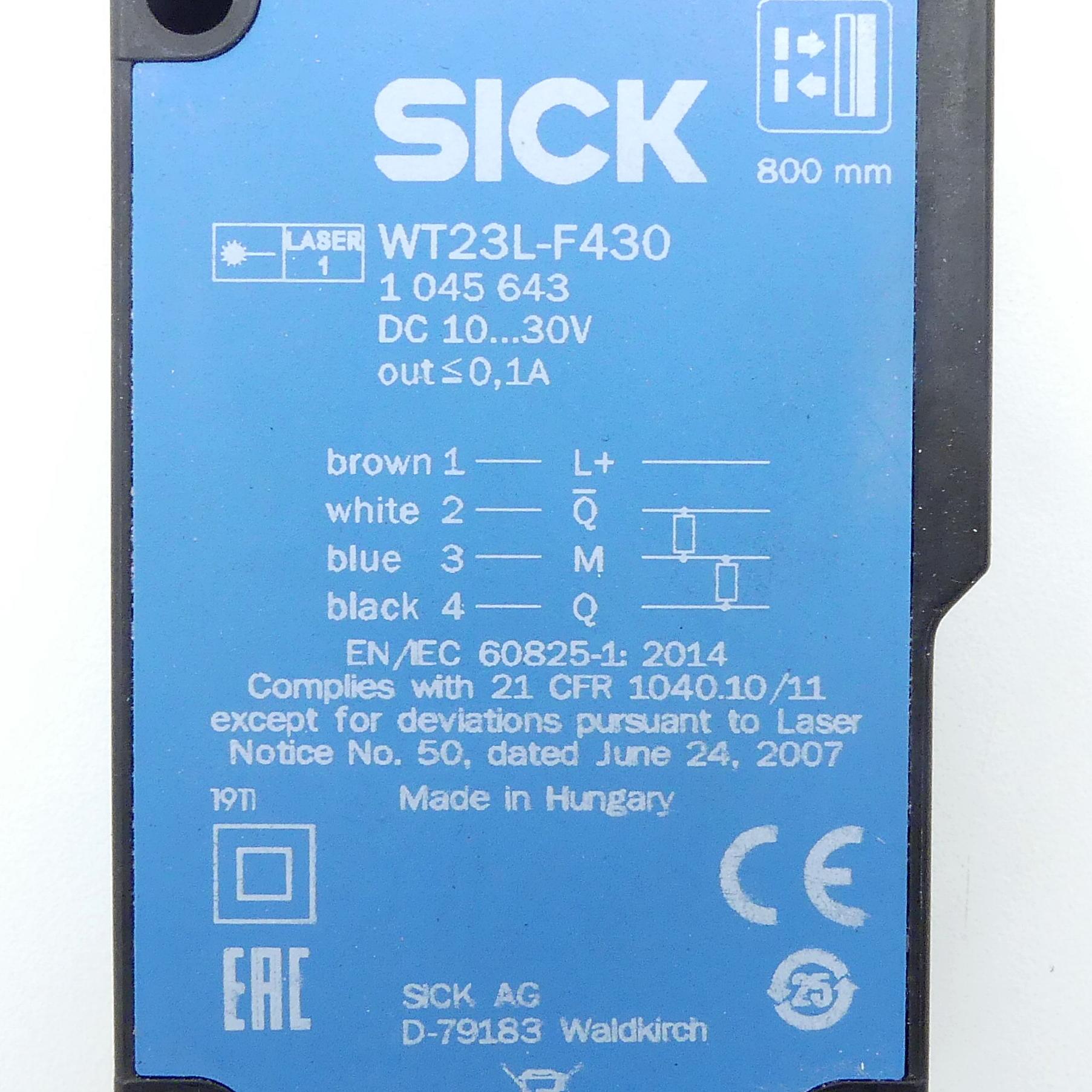 Produktfoto 2 von SICK Lichtschranken WT23L-F430