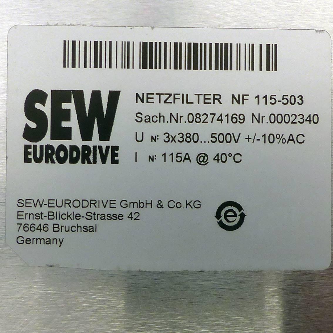 Produktfoto 2 von SEW-EURODRIVE Netzfilter