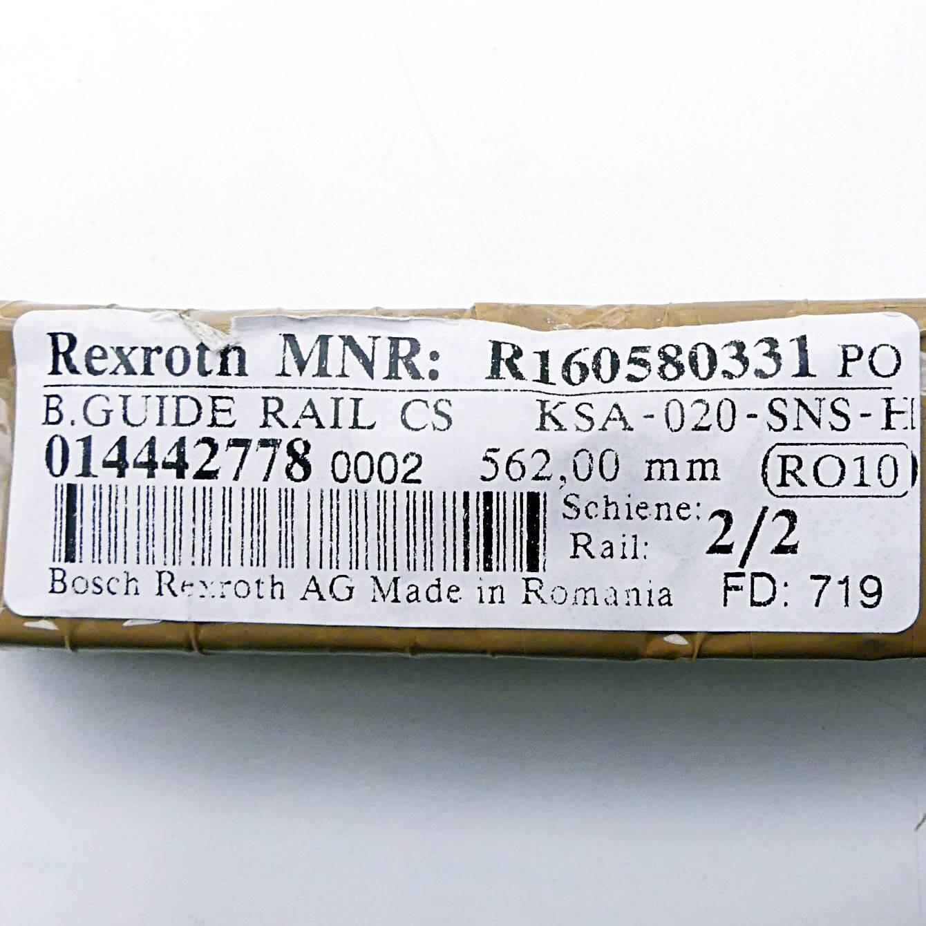 Produktfoto 2 von REXROTH Führungsschiene KSA-020-SNS-H