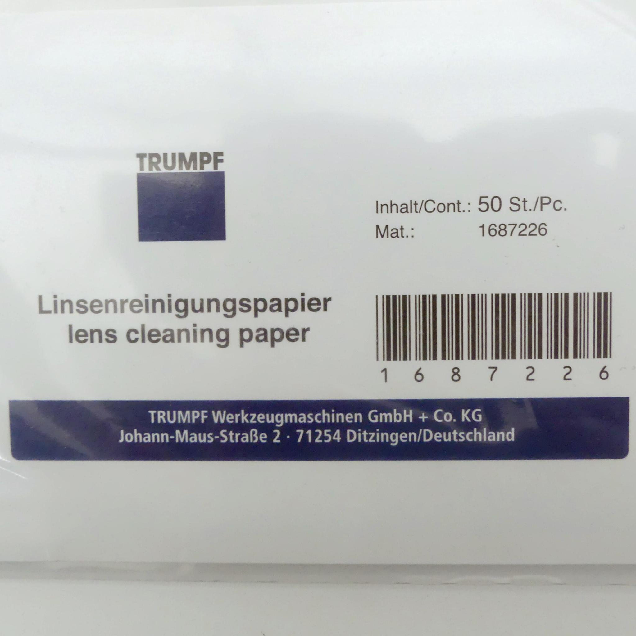 Produktfoto 2 von TRUMPF Linsenreinigungspapier